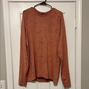 Lululemon Athletica Long Sleeve Tee in Rust